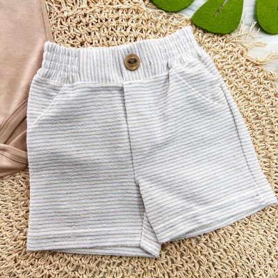  Conj. Body Gola Polo e Bermuda em Linho - Areia